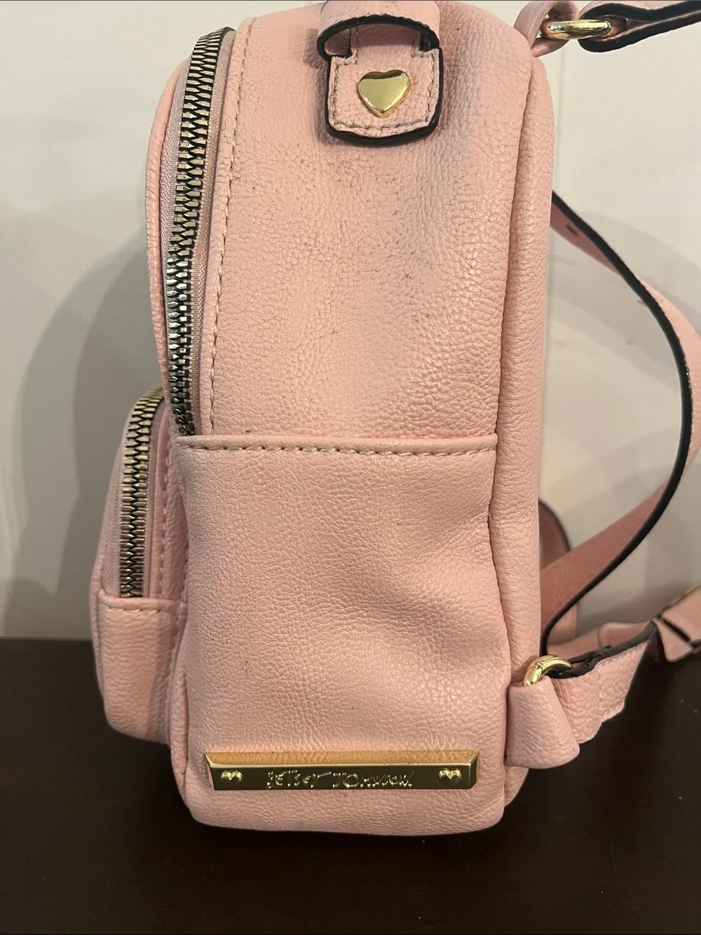Betsey Johnson Pink Puppy Print Mini Backpack St. Bernard